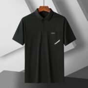 Groot T-shirt met korte mouwen Heren Plus Fat Plus losse casual revers elastische traceless korte mouw - Image 2