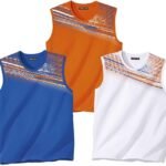 ATLAS FOR MEN - Set of 3 men's sleeveless tank tops - Sorting line model - Plus sizes M to 5XL